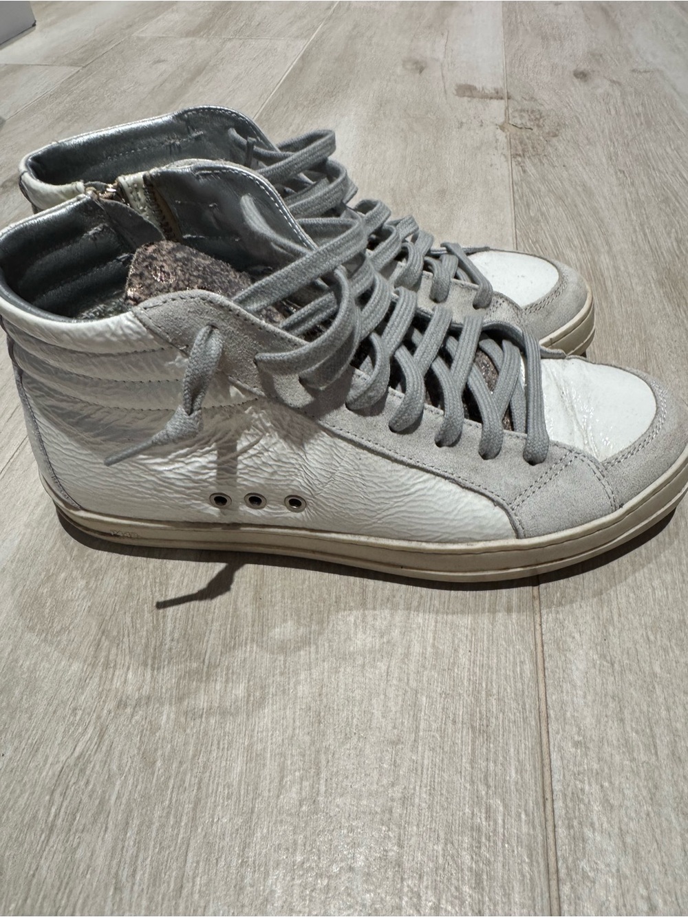 P448 Skate Gitana Women's Gray High-Top Sneakers Size 8 - Picture 3 of 9